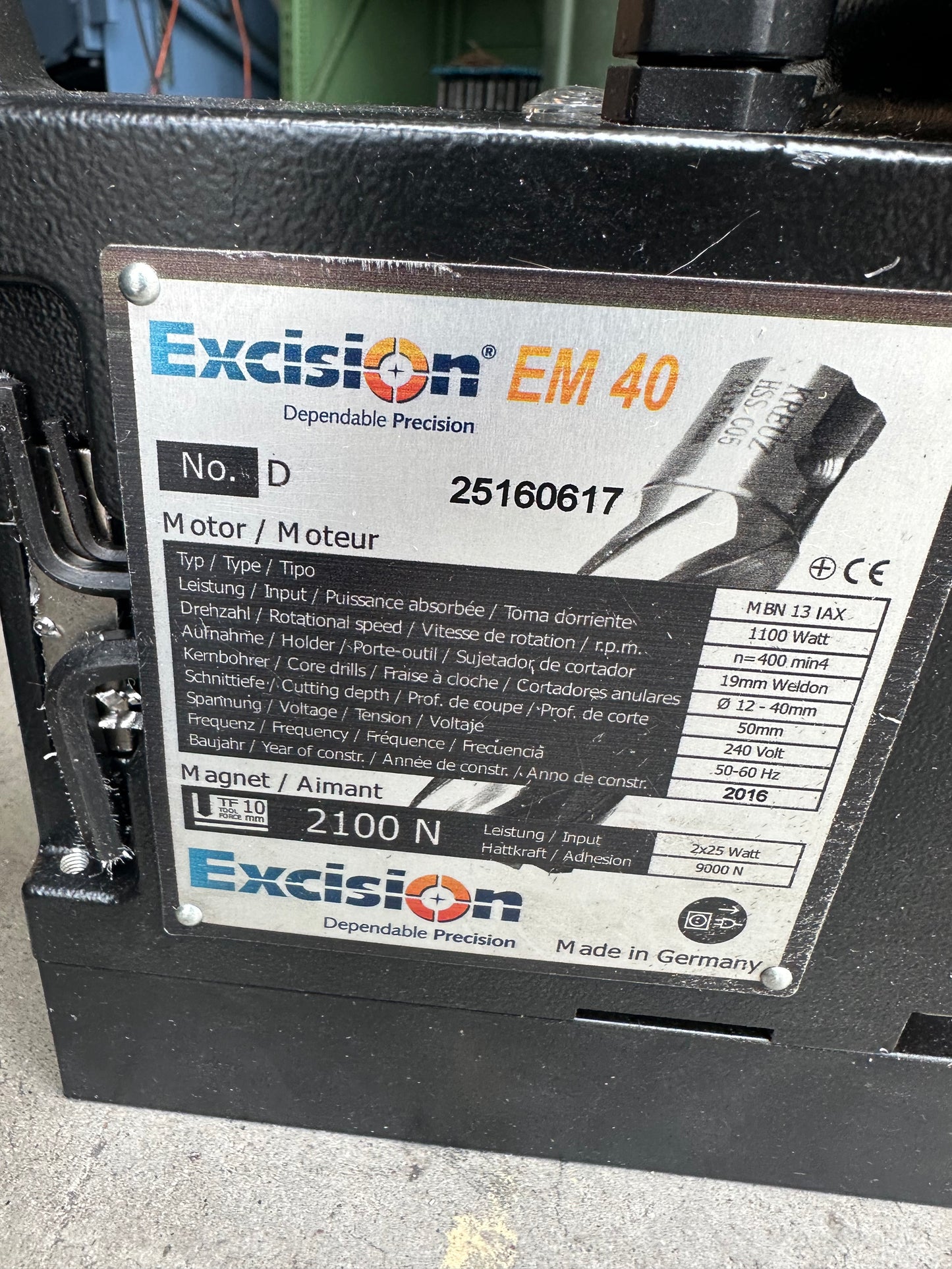 Used Excision EM-40 Portable Magnetic Drill