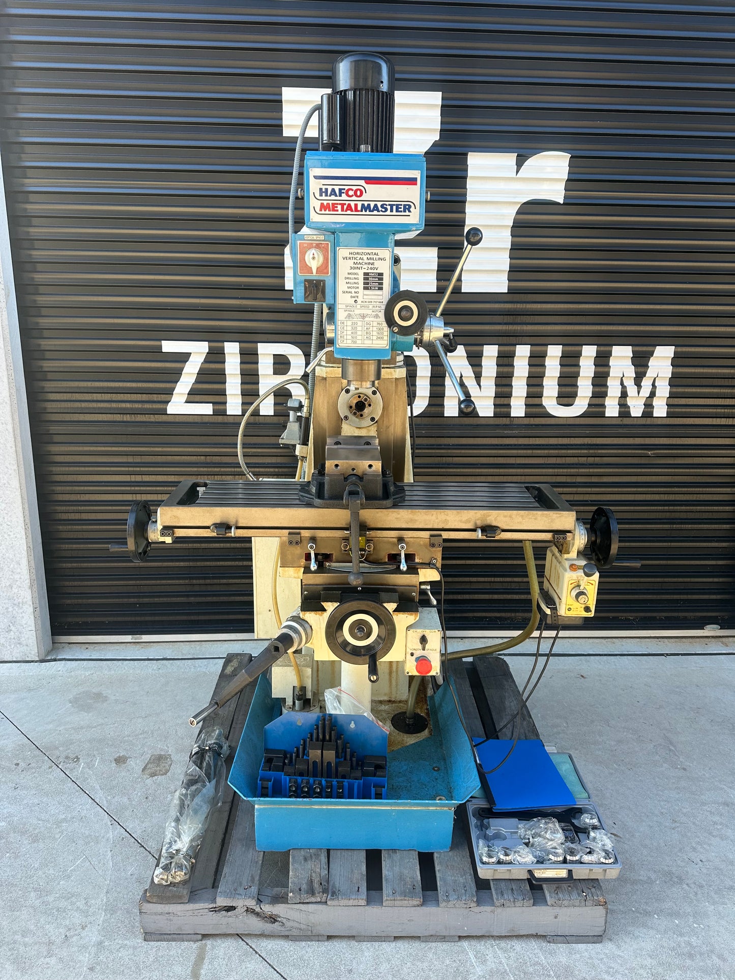 Used HAFCO HM52 240v Milling Machine