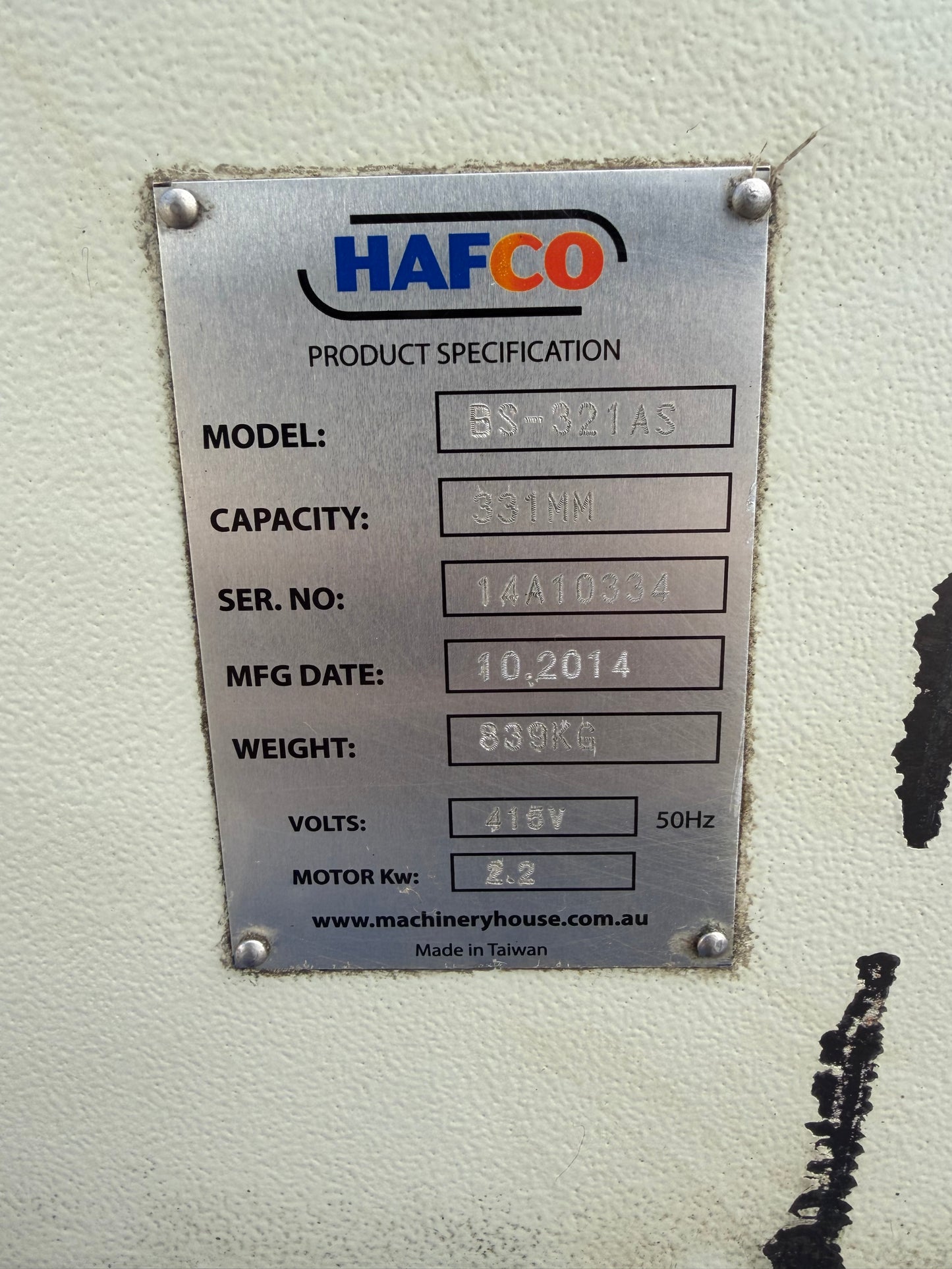 Used HAFCO BS-321AS Dual Mitre Swivel Head Bandsaw