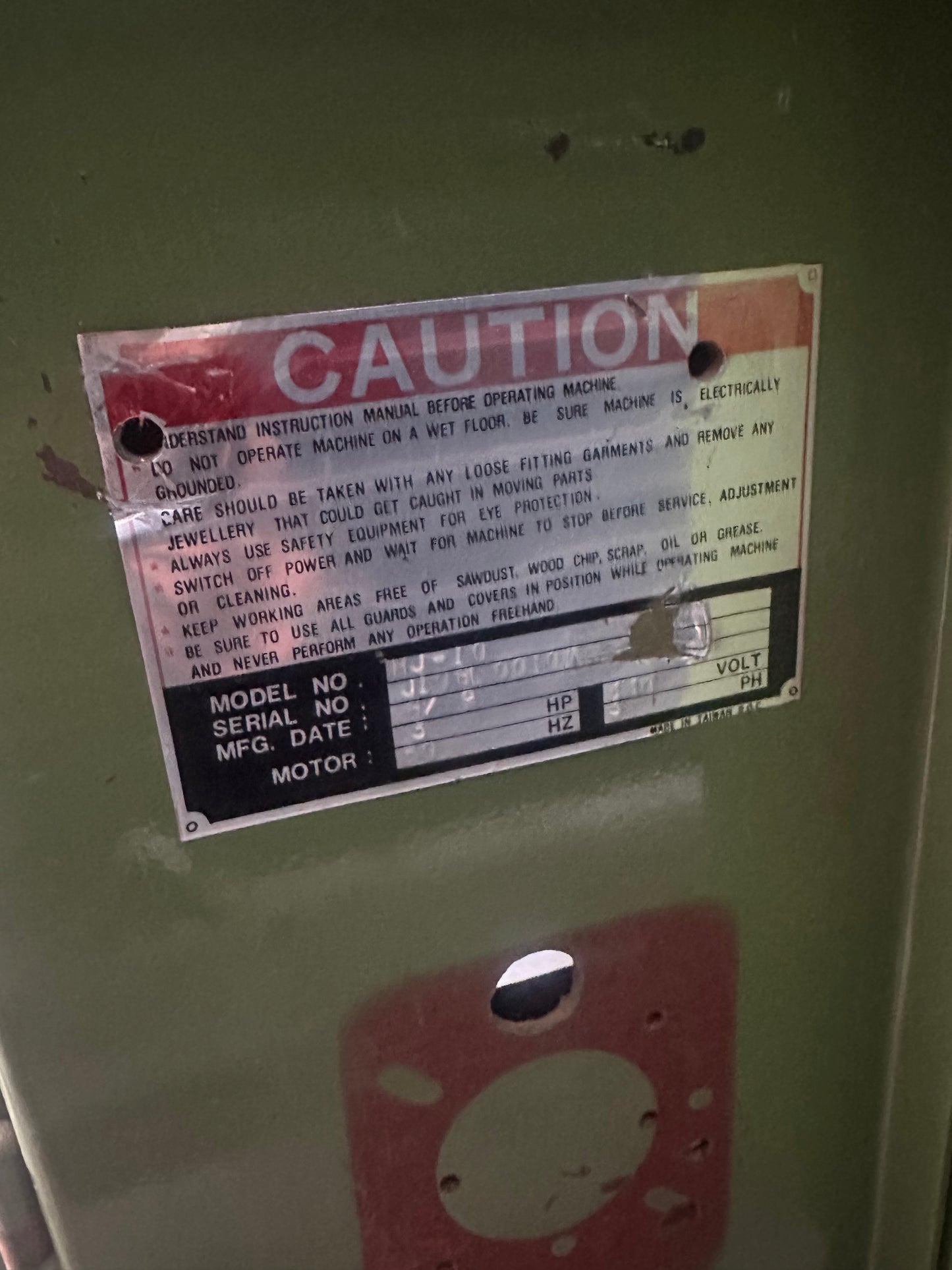 Used Rapid HJ-10 Jointer