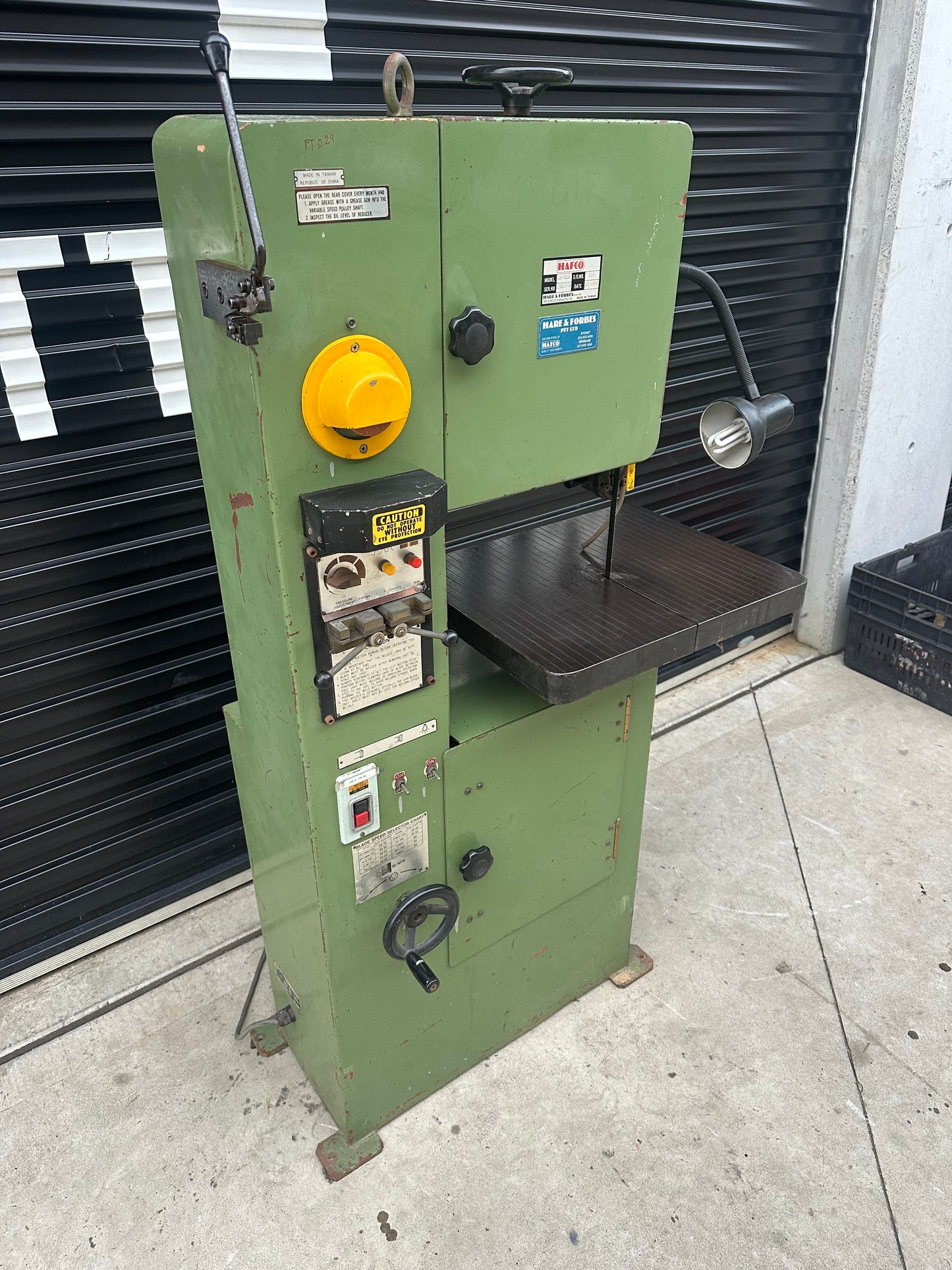Used HAFCO VB-300 Vertical Metal Bandsaw