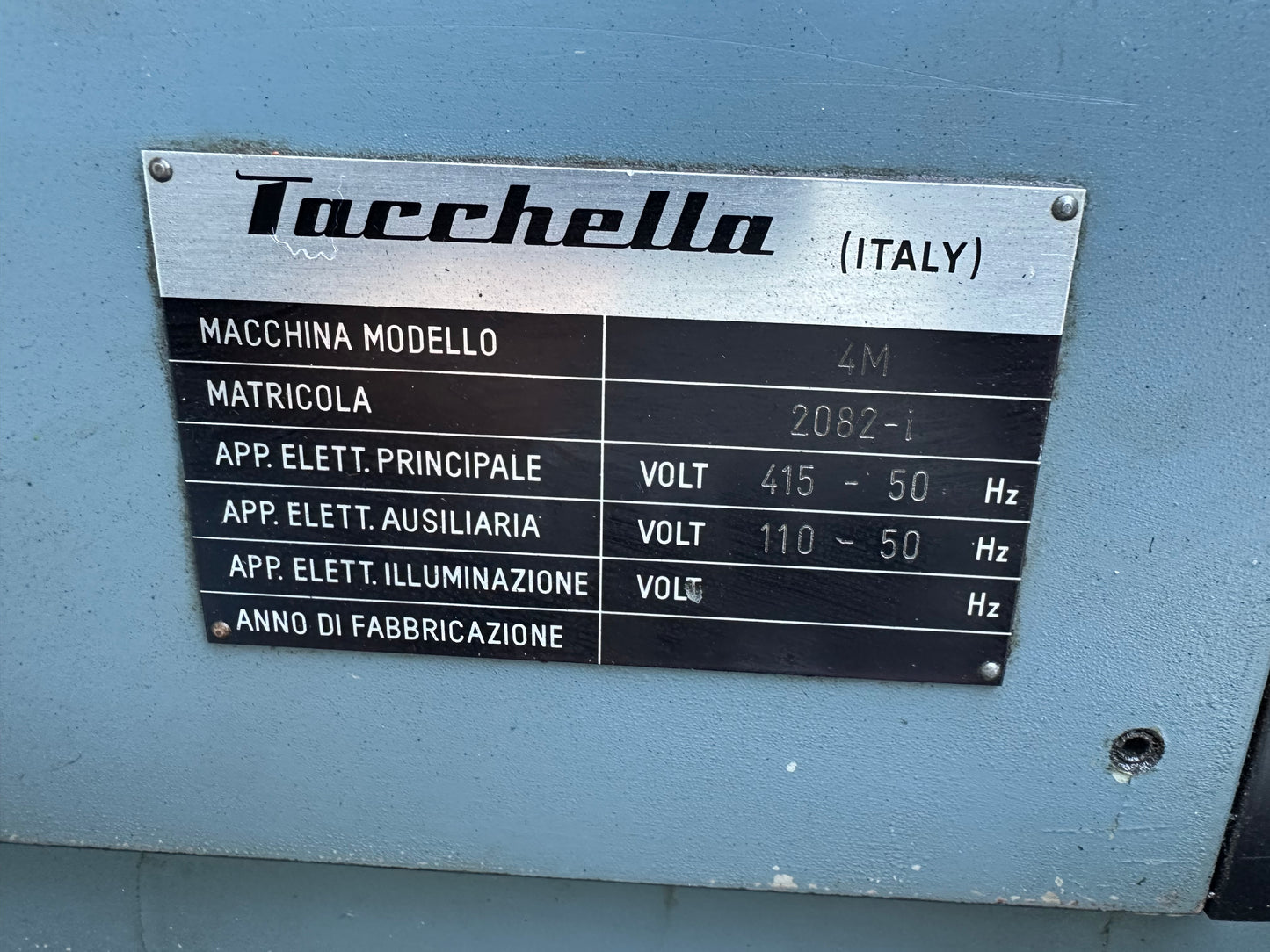 Used Tacchella 4M Tool Cutter Grinder
