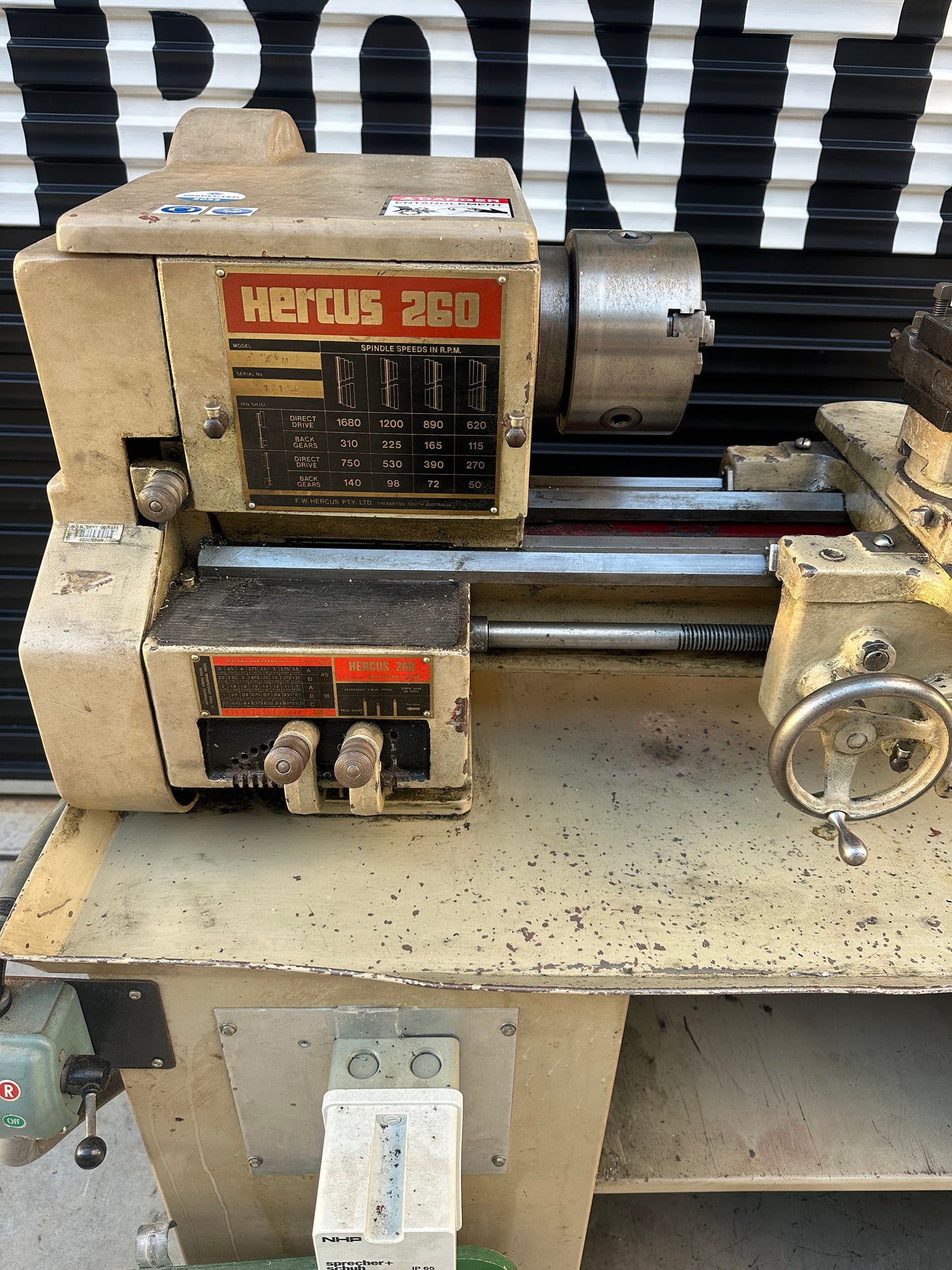 Used Hercus 260 ATM Centre Lathe