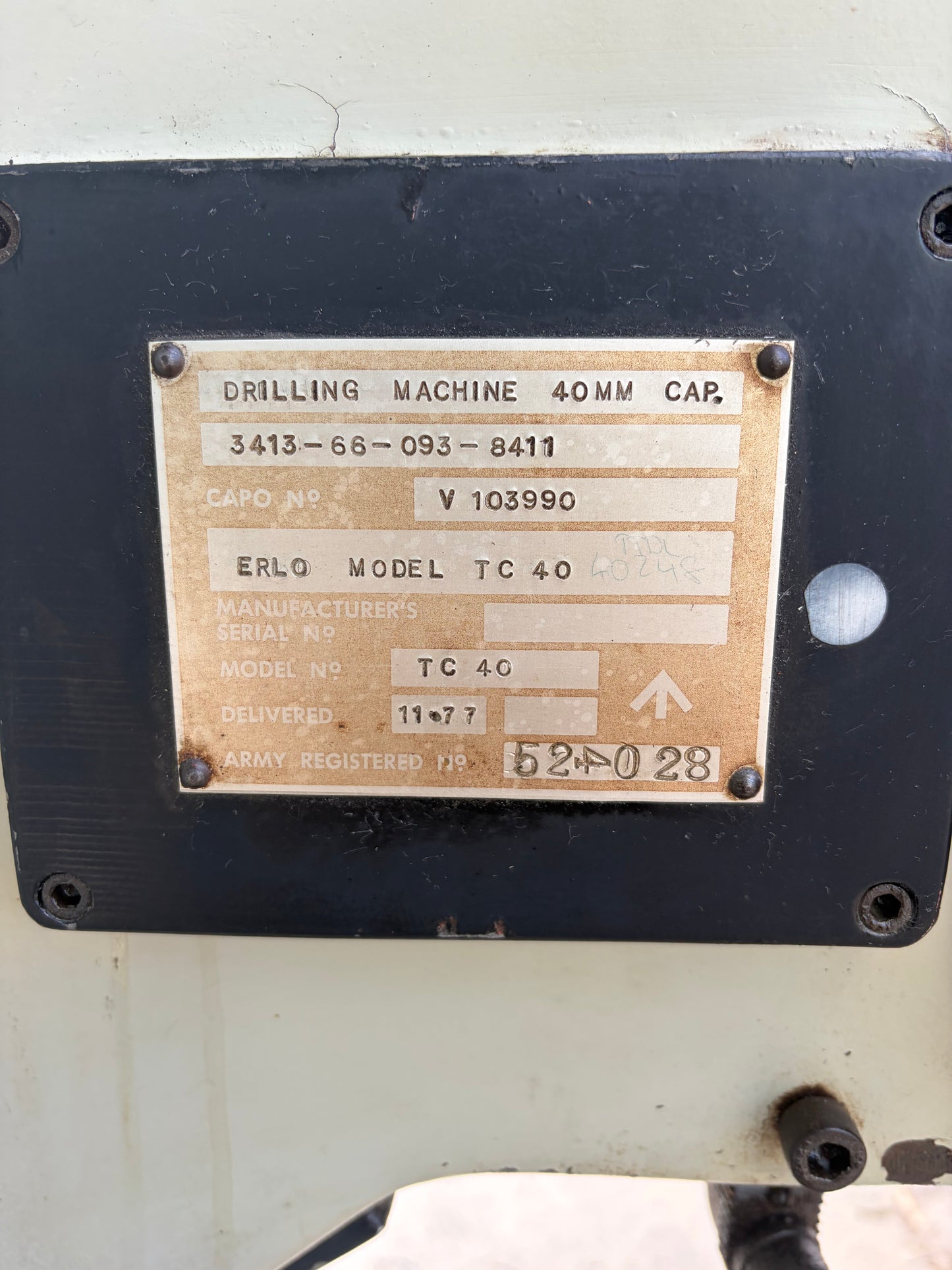 Used ERLO TCA-40 Geared Head Pedestal Drill