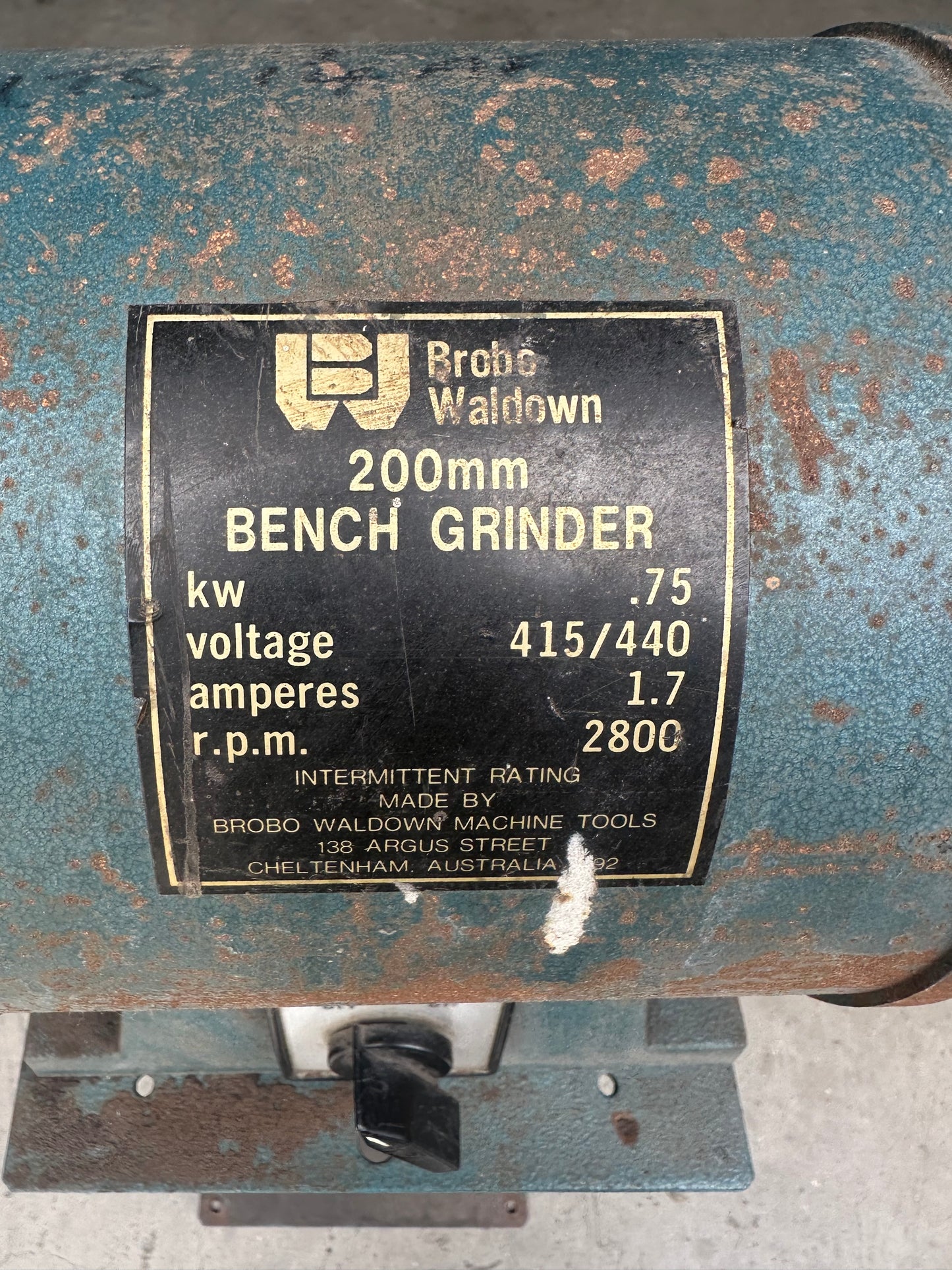 Used Waldown 200mm Pedestal Grinder