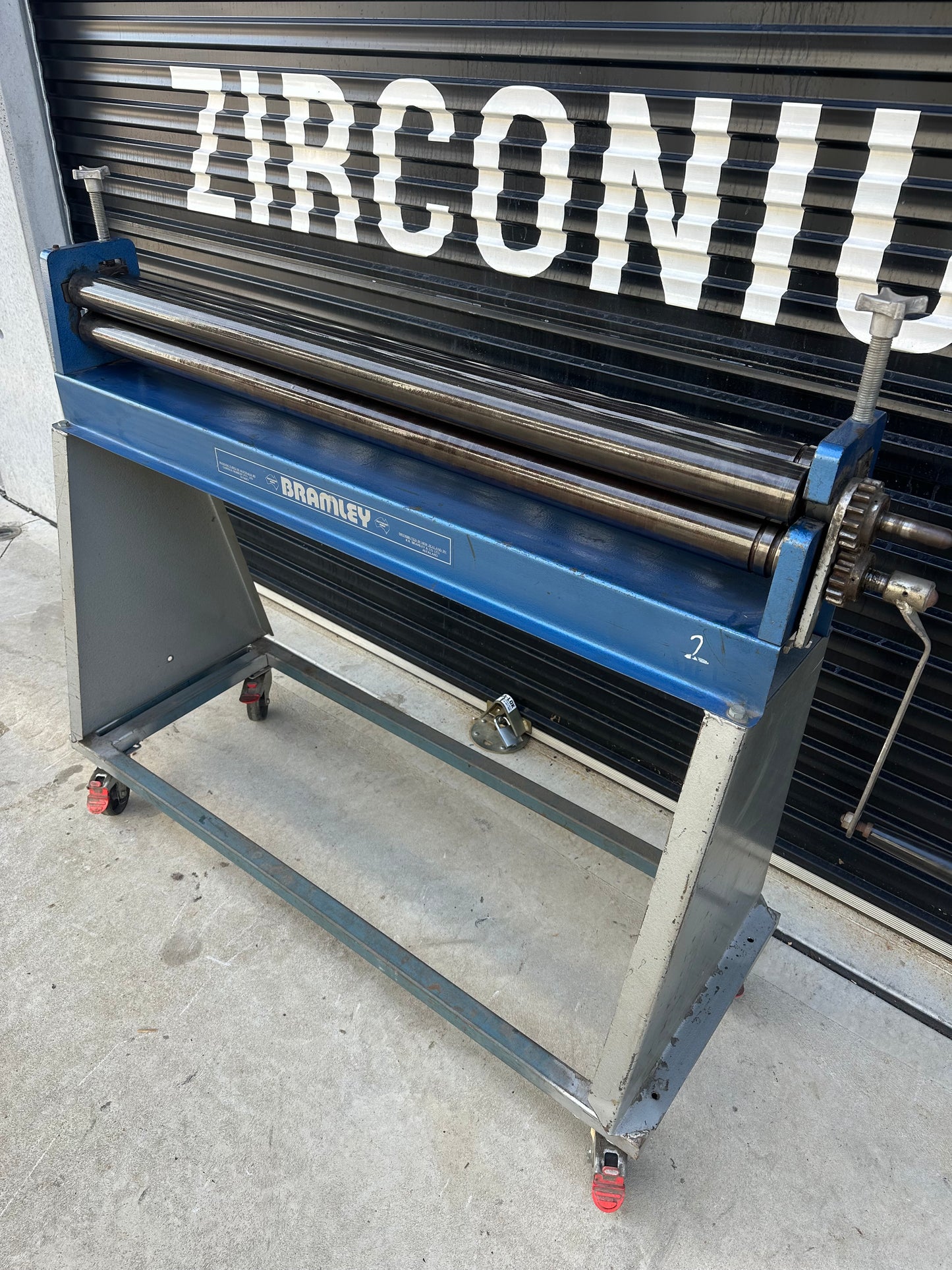 Used Bramley 2.5X50 Manual Sheet Metal Rolls