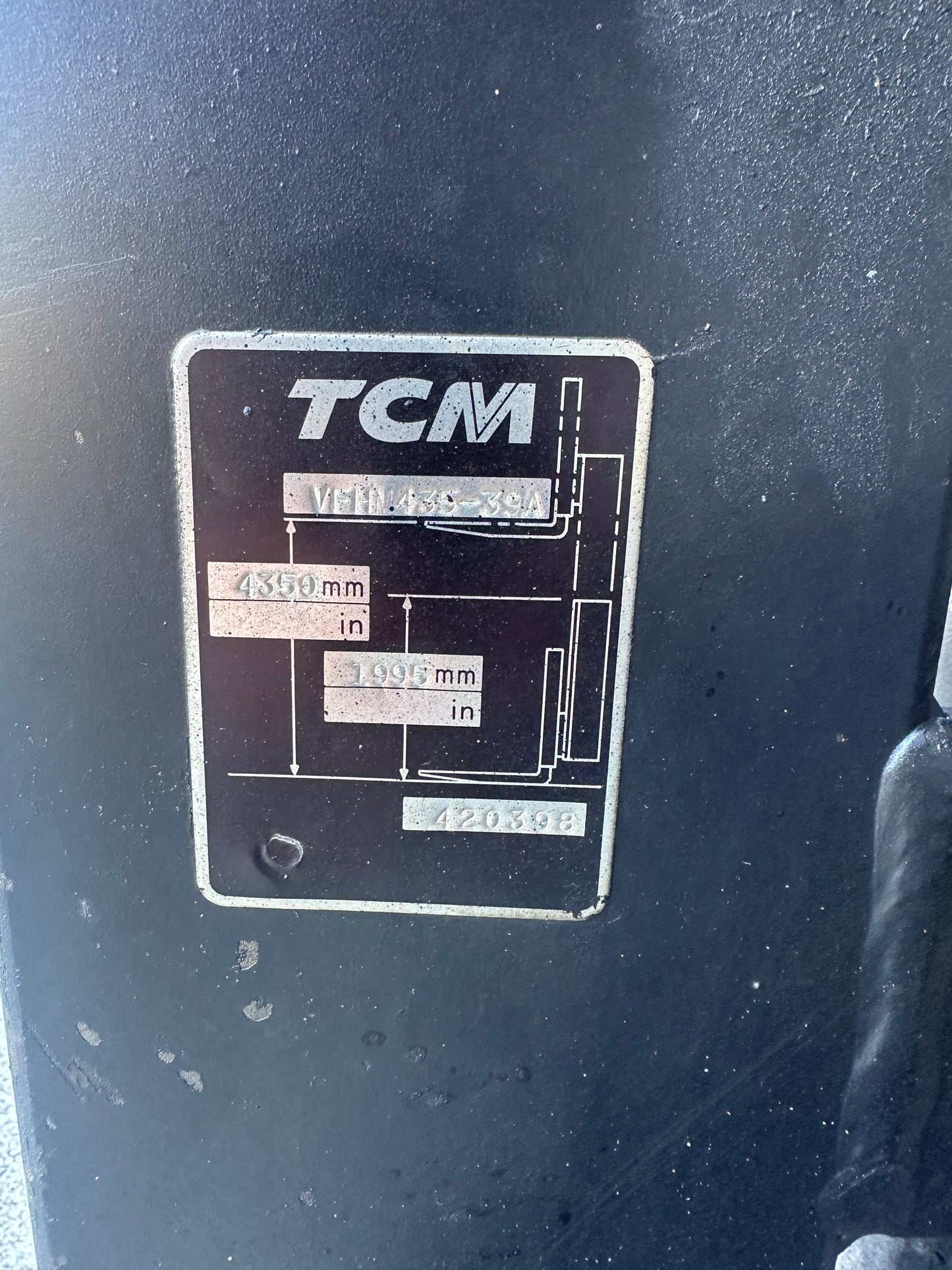 Used 2.5t TCM Petrol Forklift