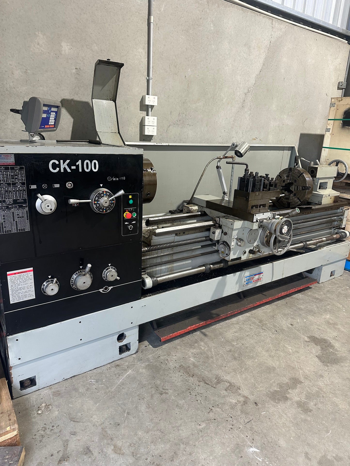 Used HAFCO CK-100 Centre Lathe