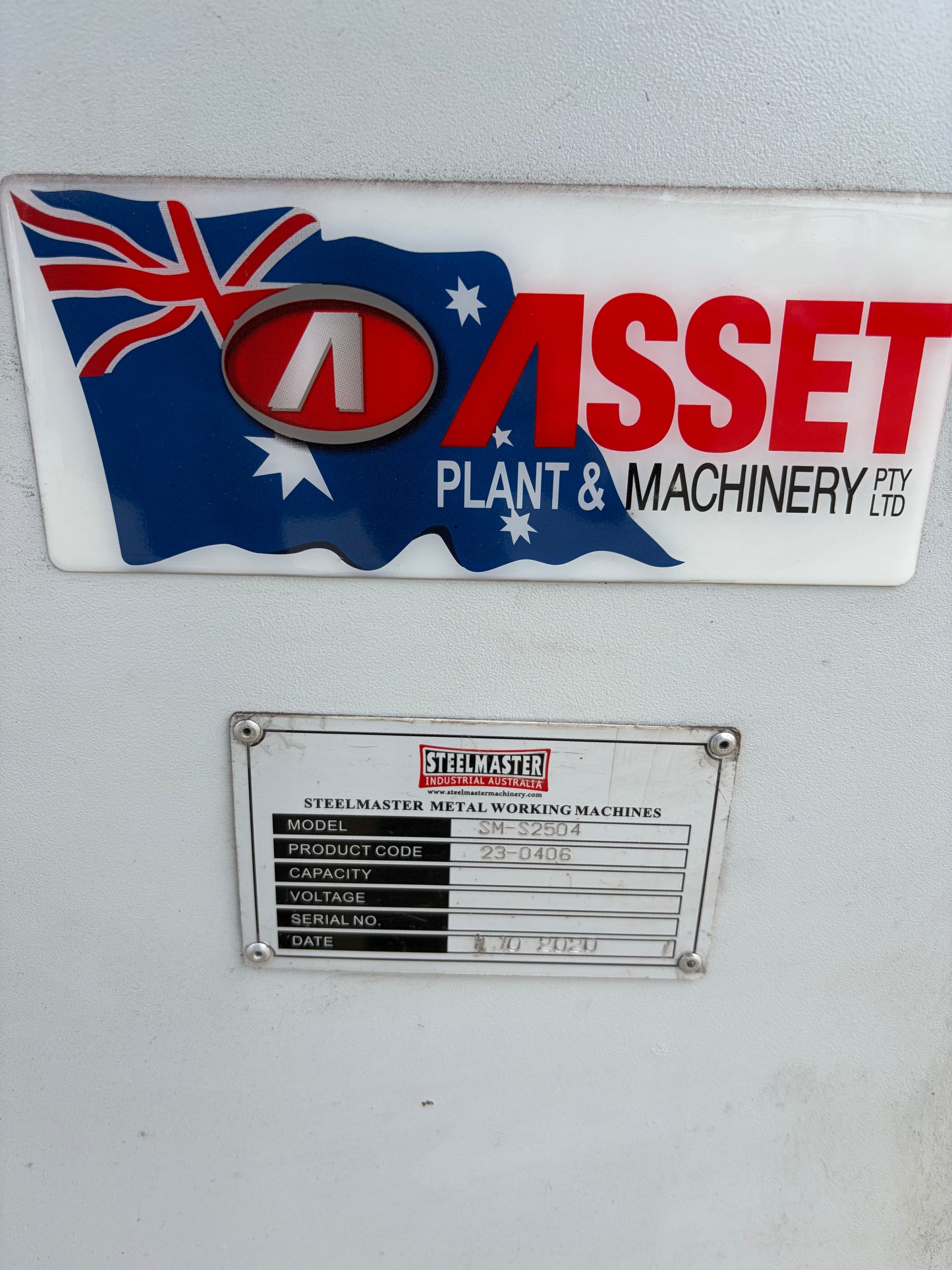 Used Asset Steelmaster SM-S2504 Plate Rollers
