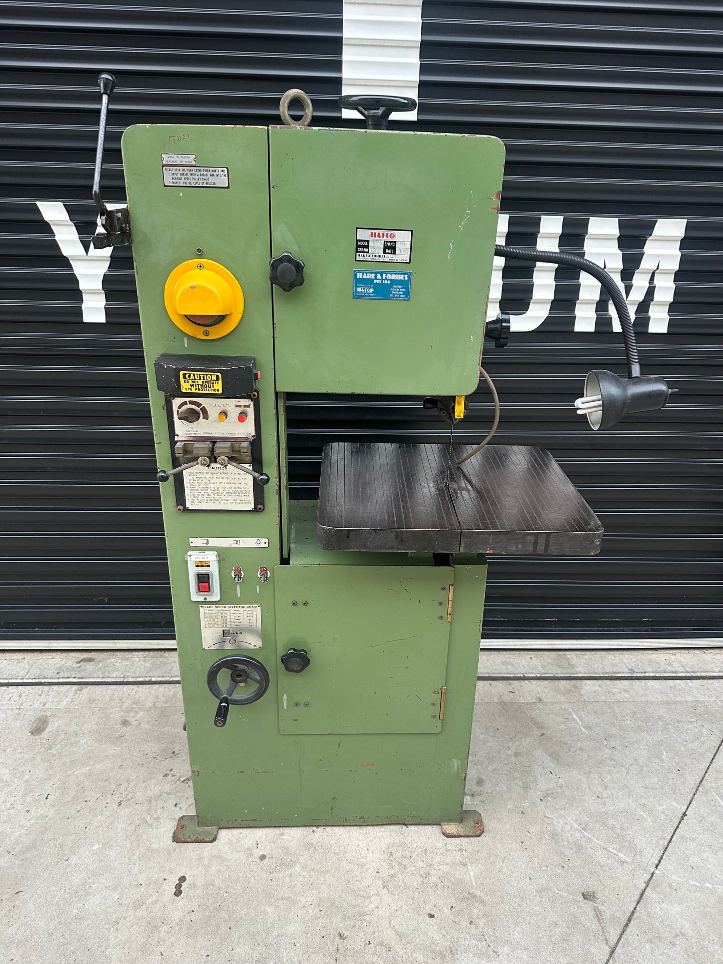 Used HAFCO VB-300 Vertical Metal Bandsaw