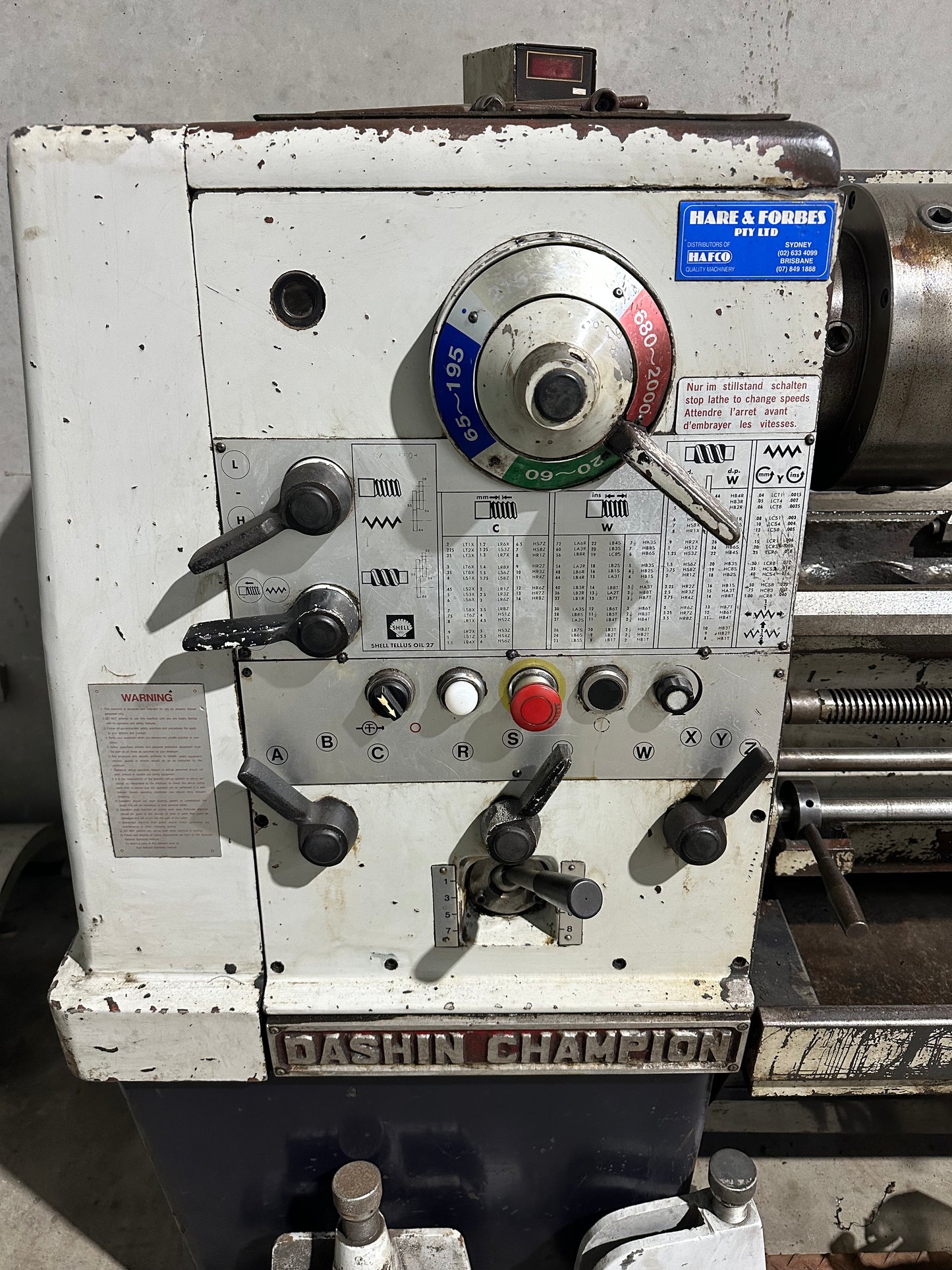 Used Dashin Champion 1550 Centre Lathe