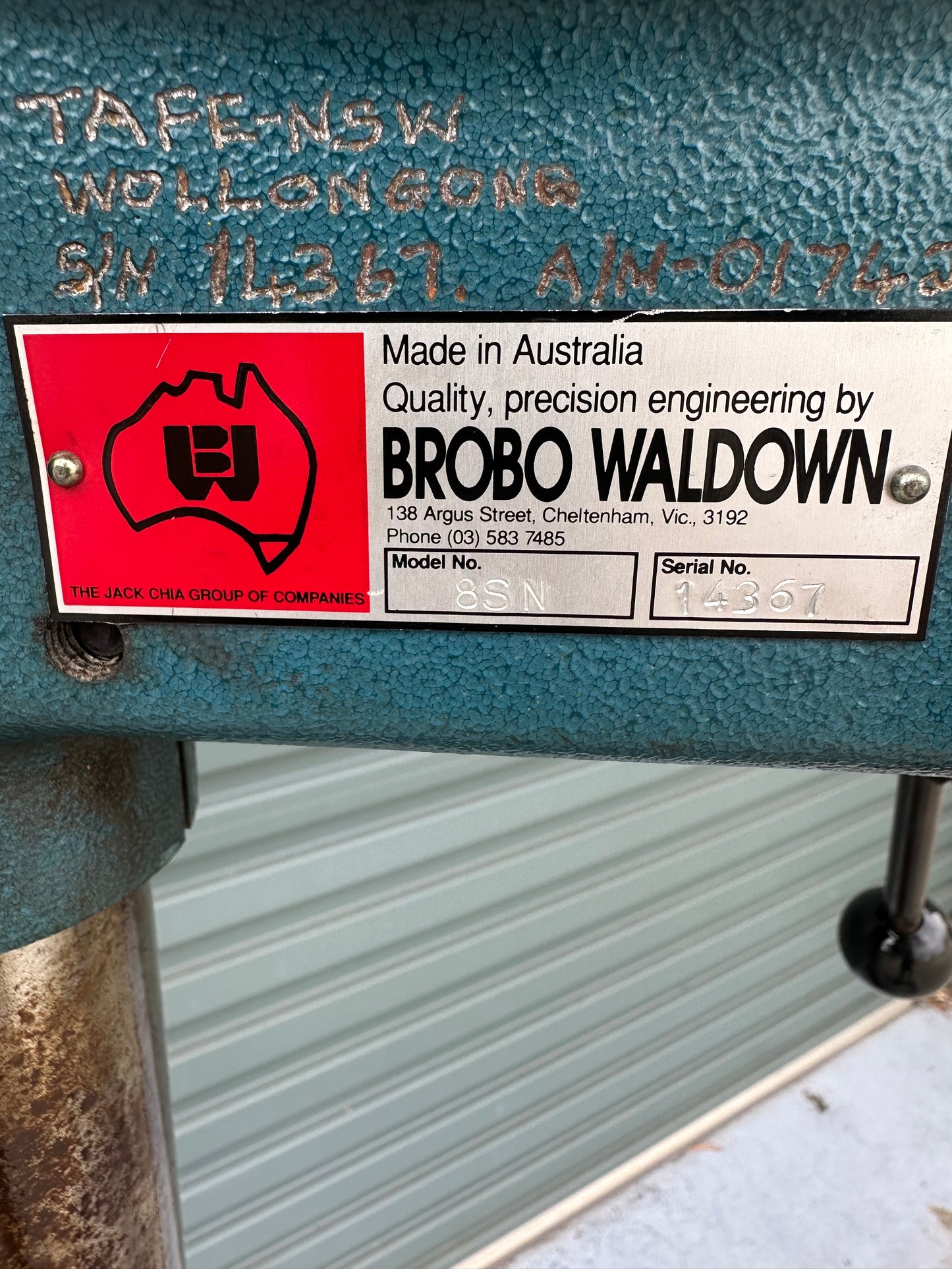 Used Brobo Waldown 8SN Pedestal Drill Press