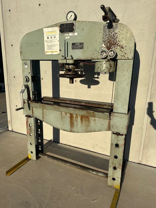 Used 60t Archer Hydraulic Workshop Press #3