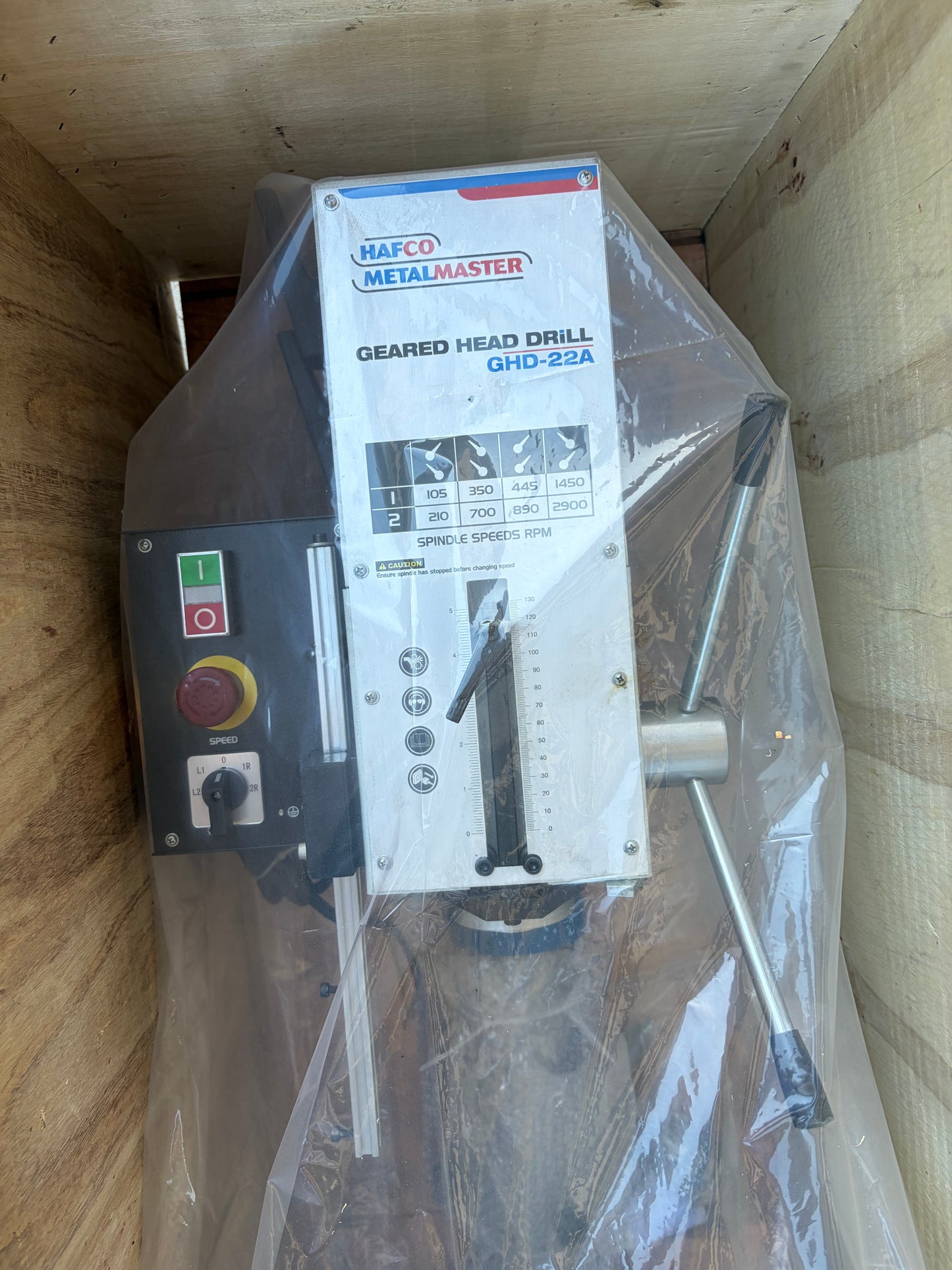 HAFCO GHD-22A Geared Head Pedestal Drill