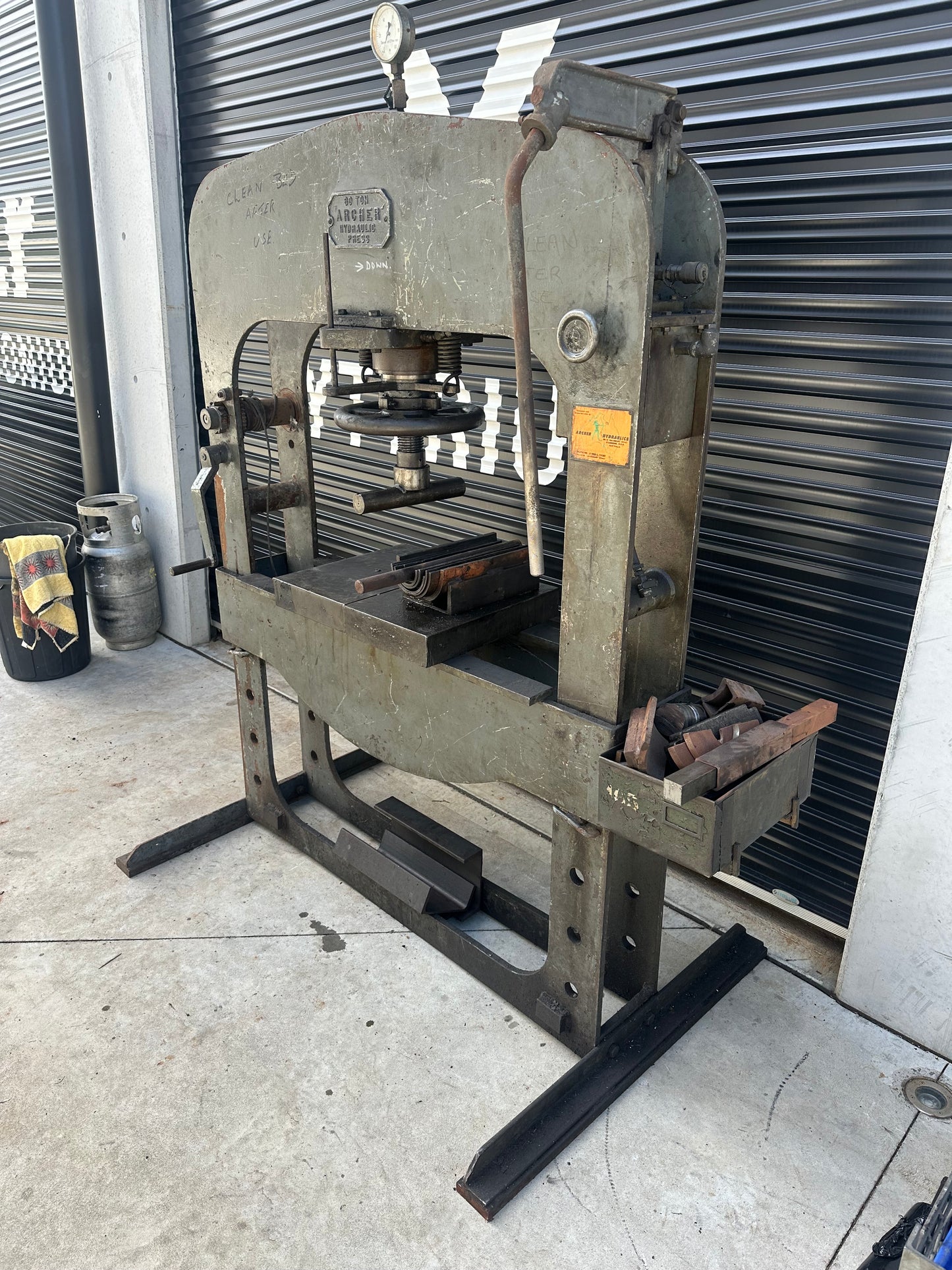 Used 60t Archer Hydraulic Workshop Press