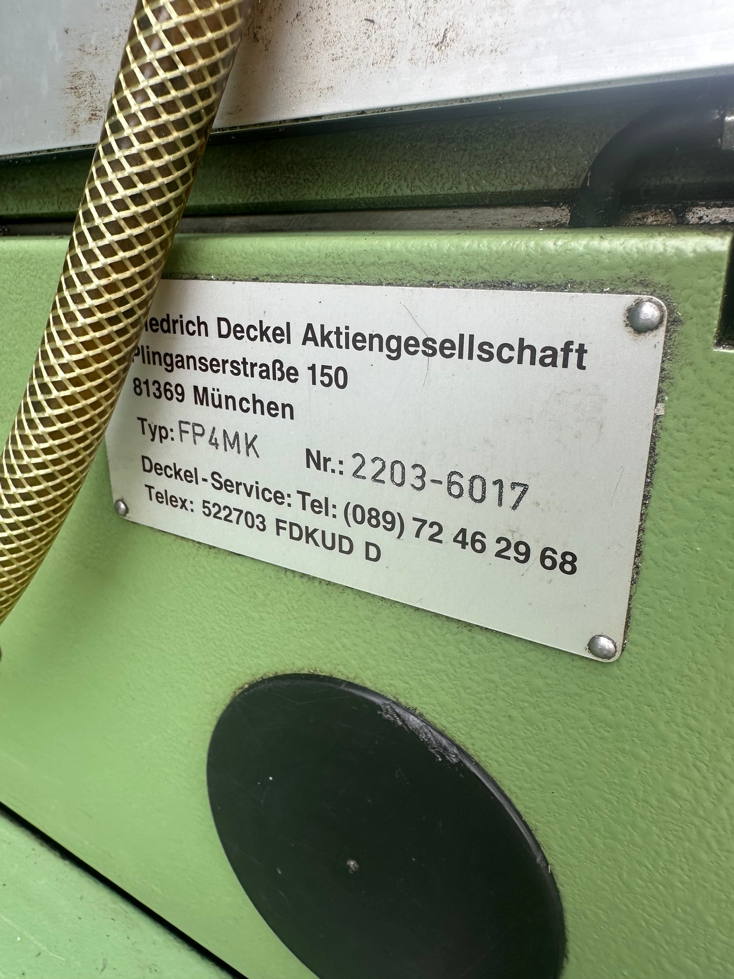 Used Deckel FP4MK Toolroom Milling Machine