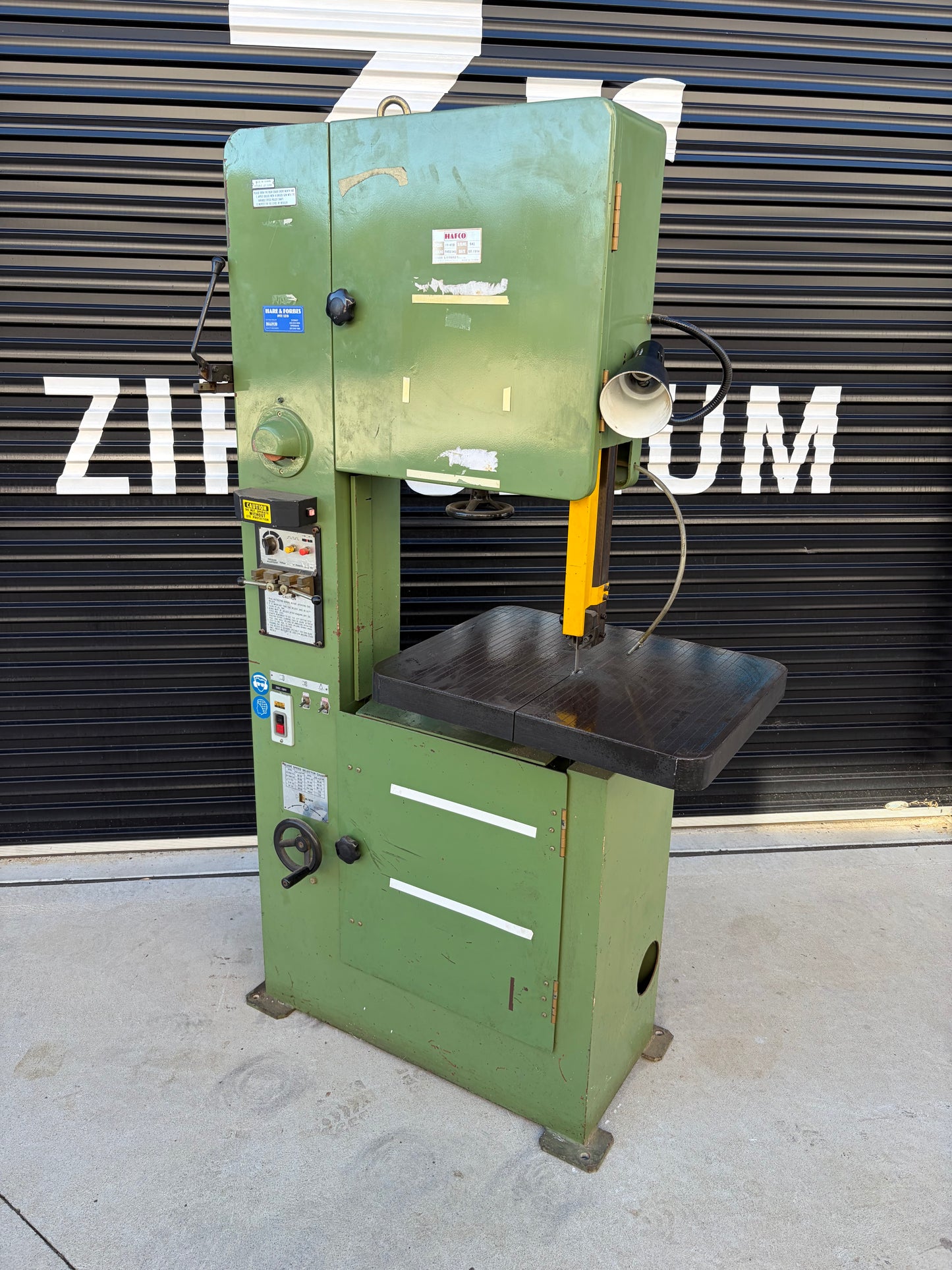 Used HAFCO VB-450 Vertical Metal Bandsaw