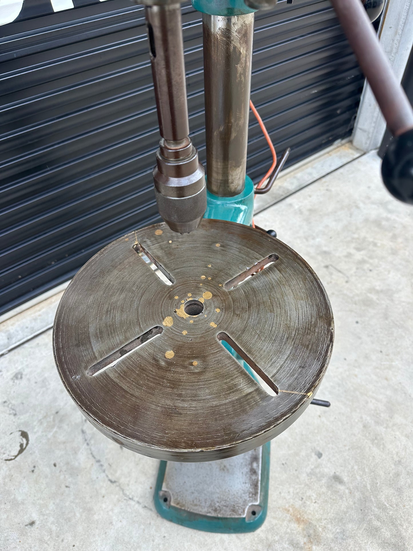 Used Waldown Radial Arm Pedestal Drill