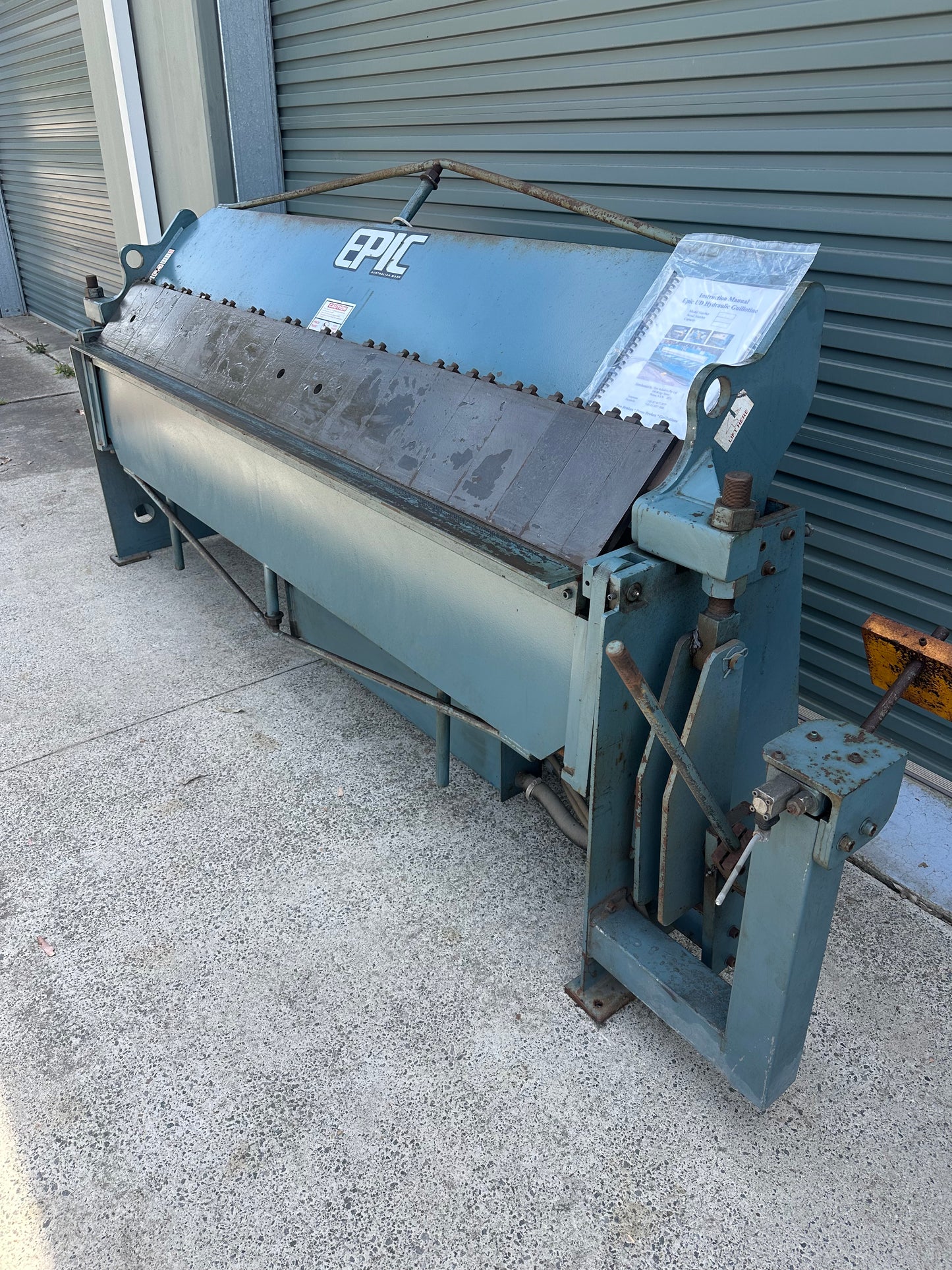 Used EPIC 240v 2475mm x 2mm Hydraulic Panbrake