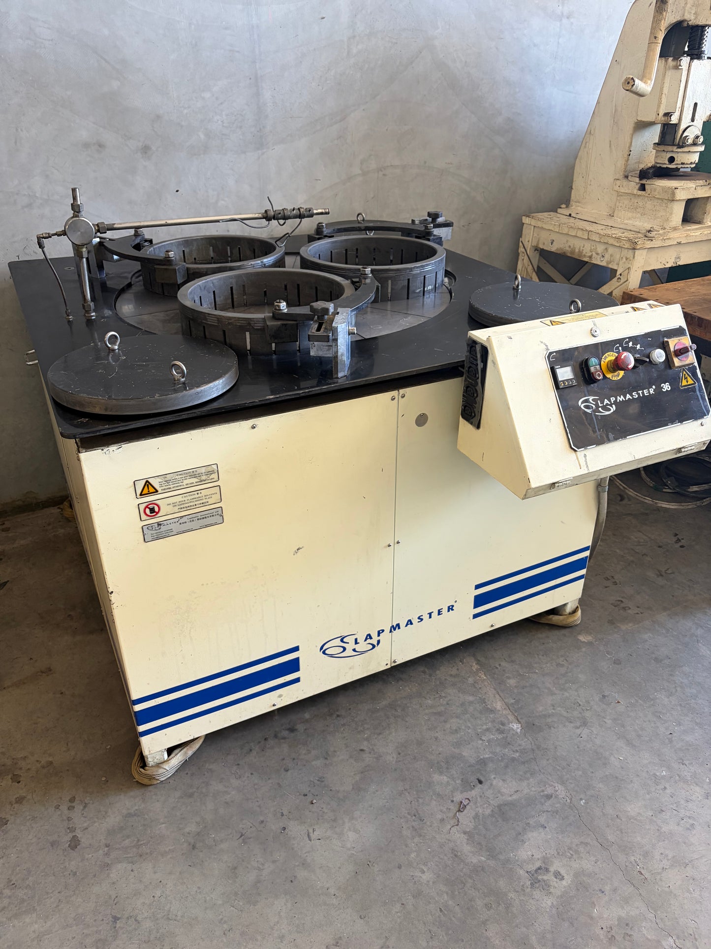 Used Lapmaster Model 36 3-Ring Lapping Machine